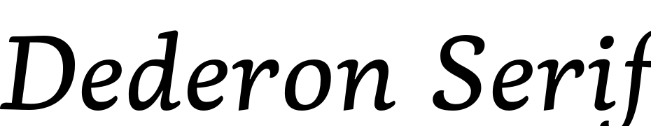 Dederon Serif Std Medium Italic Yazı tipi ücretsiz indir